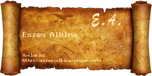 Eszes Albina névjegykártya